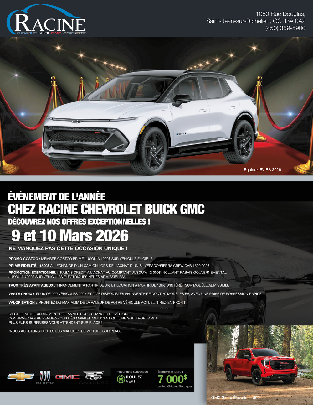 Racine Chevrolet Buick GMC Ltée - Evenement-VIP